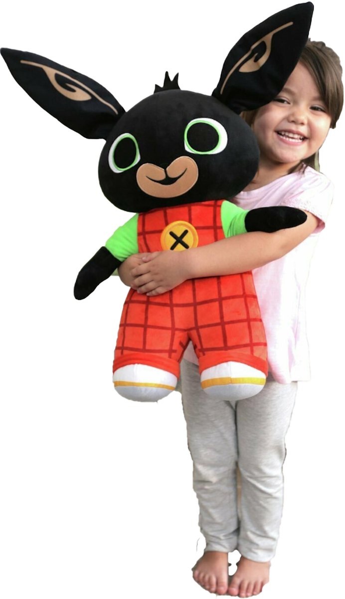 Bing Peluche 50 cm - Bing Bunny Morbidissimo con Orecchie Scrocchianti, Riproduzione Fedele del Cartone Animato, Adatto da 1 Anno