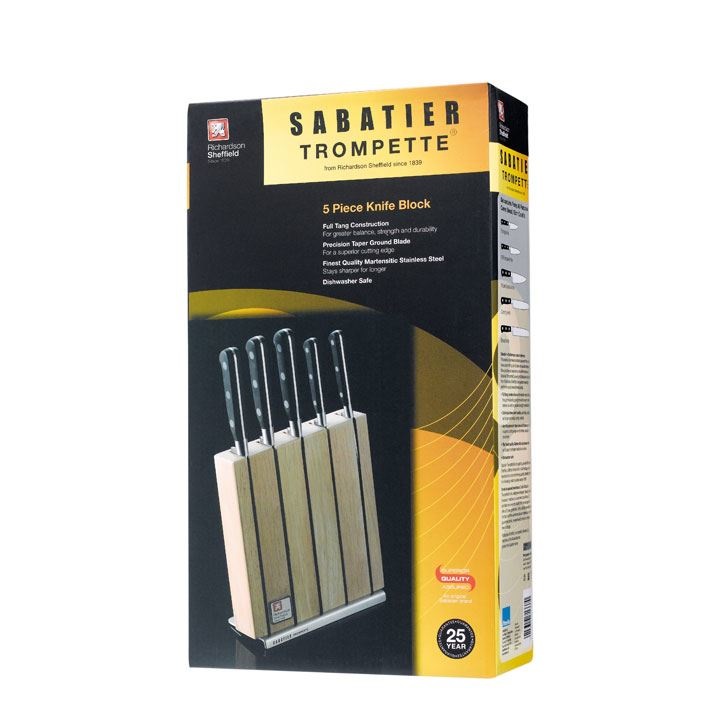 Amefa Sabatier Trompette 5 pz Set di coltelli/coltelleria con ceppo