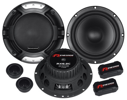 Renegade RX6.2C Altoparlante Auto 2 Vie - Potenza Max 200W, Woofer 165mm e Tweeter in Neodimio