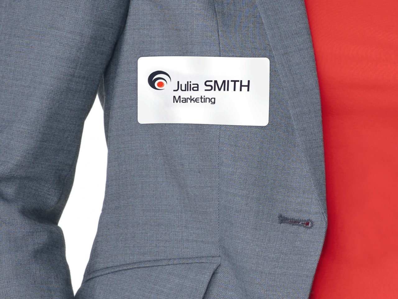 Avery L4785-20 Badge adesivi in seta acetata 80 x 50 mm - Bianco, 200 pz, Rimovibili, per Stampanti Laser