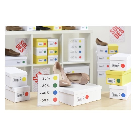 Avery Etichette Adesive Tonde PSA19MX - Permanenti, Ø 19 mm, Colori Assortiti, Confezione da 90 Etichette