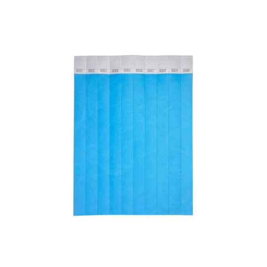 Avery Braccialetti Identificativi in Tyvek® Blu Fluo - 500 Pezzi, 256x19 mm, Resistenti all'Acqua e Antistrappo