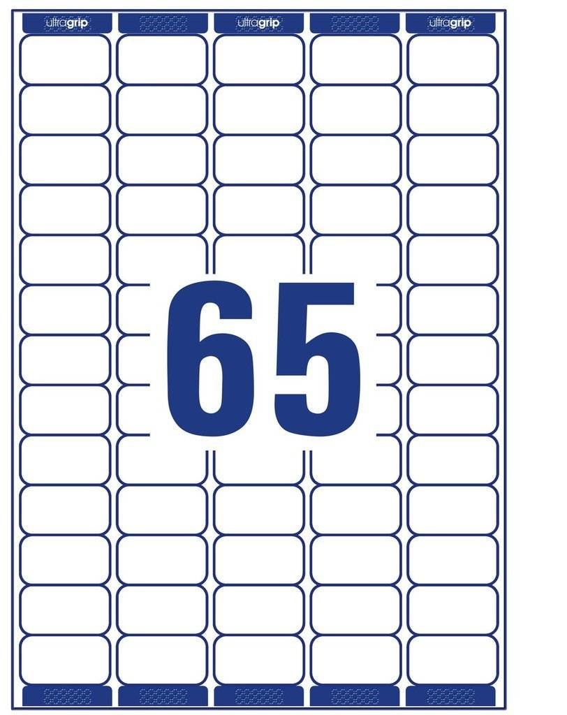 Avery L7651-25 Etichette Adesive Bianche - 38,1 x 21,2 mm - Carta Laser Permanente - Angoli Arrotondati - 65 Etichette per Foglio - Confezione da 25 Fogli