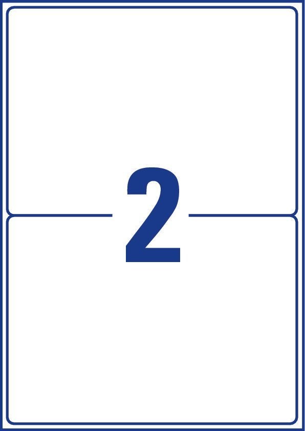 Avery L7168-100 Etichette Autoadesive Bianche Permanenti 199,6 x 143,5 mm - 200 Etichette (100 Fogli, 2 Etichette per Foglio)