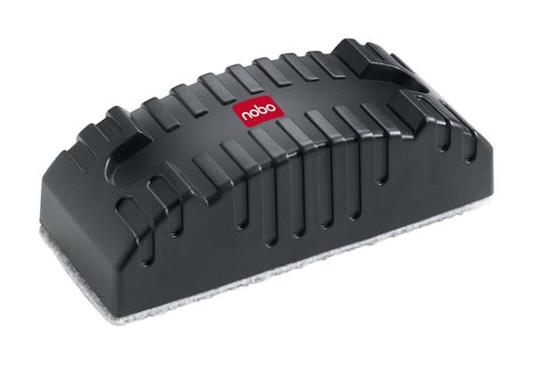 Nobo Cancellino Magnetico Ricaricabile per Lavagna Bianca - Nero, Cod. 34533421, Impugnatura Ergonomica, Magnete Integrato