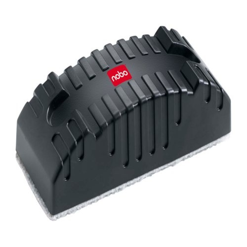 Nobo Cancellino Magnetico Ricaricabile per Lavagna Bianca - Nero, Cod. 34533421, Impugnatura Ergonomica, Magnete Integrato