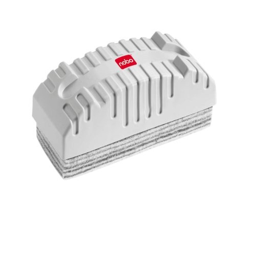 Nobo Cancellino Easypeel con 10 Feltrini Rimovibili per Lavagna Bianca - Dimensioni 9x21x6,2 cm