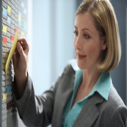 Nobo Professional Planner - 80 x 73 x 1,5 cm - 100 schede indice bianche e 1000 schede indice colorate - Pianificazione annuale e mensile con schede a T