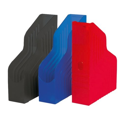 Rexel Portariviste Magazine Rack - 25 x 32 cm - Dorso 8 cm - Nero - Polistirene Antiurto