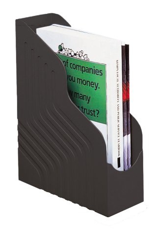 Rexel Portariviste Magazine Rack Jumbo - 25 x 32 cm - dorso 10 cm - nero - polistirene antiurto