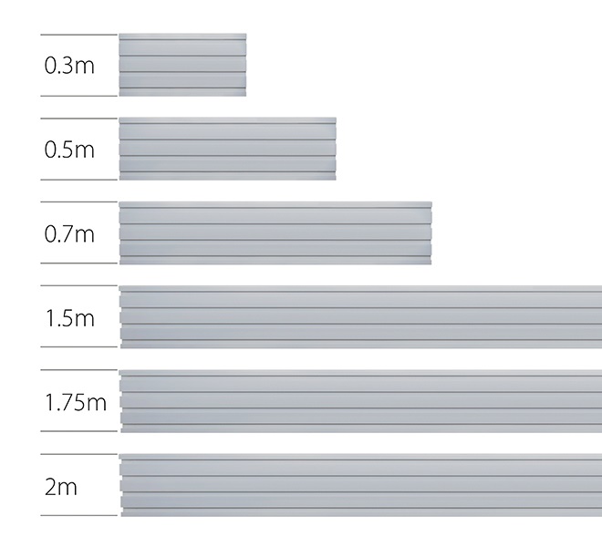 B-Tech BT8390-200/B Rotaia per Montaggio Monitor in Alluminio - 2000 mm, Nero