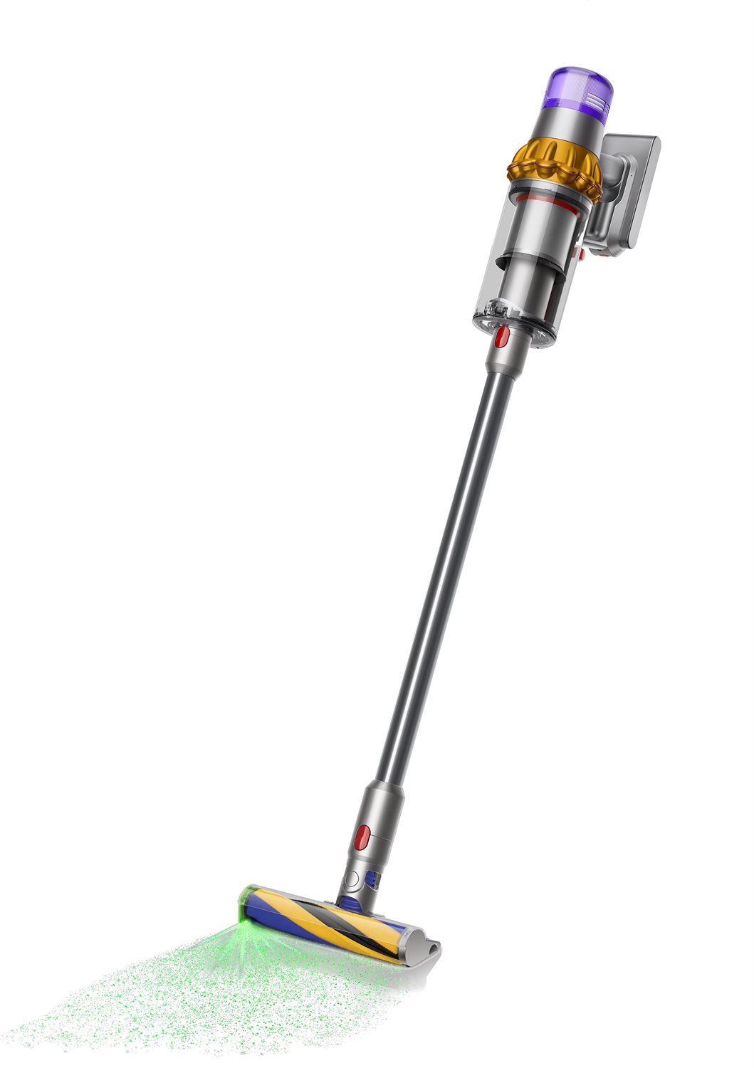 Dyson V15 Detect Absolute Aspirapolvere Senza Filo 2 in 1 Nichel/Giallo 660W Senza Sacchetto Ciclonico Capacità 0,76L