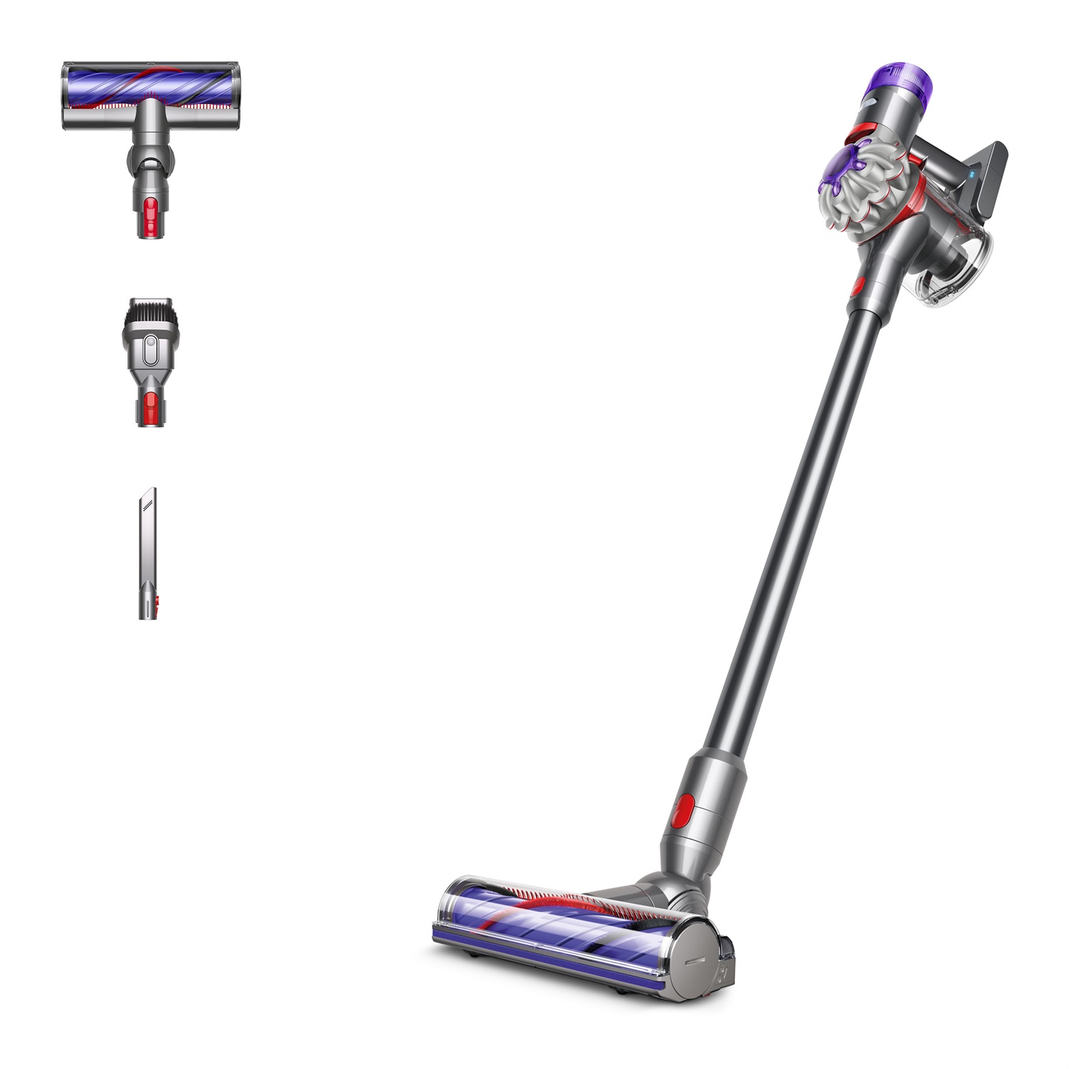 Dyson V8 Aspirapolvere a Bastone 2 in 1 Senza Sacchetto Ciclonico Nichel Argento 425W