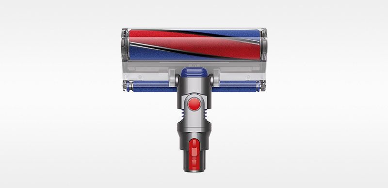 Dyson V11 Fluffy Aspirapolvere Senza Filo Nichel/Rosso - Potente 185 AW, Spazzola a Rullo Morbido, LCD, Ciclonico, Senza Sacchetto