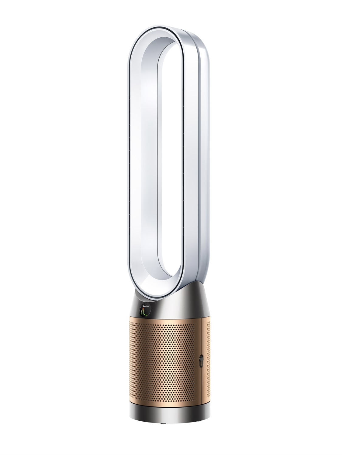 Dyson Purifier Cool PC2 De-NOx - Purificatore d'Aria con Filtro HEPA H13, Cattura 99,95% Particelle, Flusso d'Aria 60,2 m³/h, 61,5 dB, 40 W, Oro e Bianco