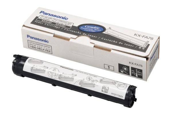 Panasonic KX-FA76X Toner Originale Nero - 2000 Pagine per Stampanti Laser FL-501, FL-551, FL-B755, FL-B756