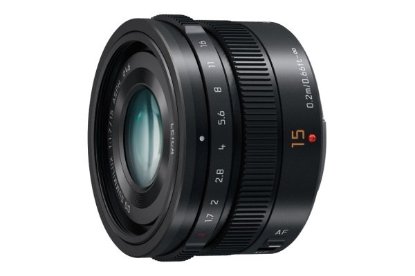 Panasonic H-X015E-K Leica DG Summilux Obiettivo 15 mm F1.7 ASPH, Nero - Attacco Micro Quattro Terzi, Nano Surface Coating, Copriobiettivo, Paraluce e Tappo Posteriore