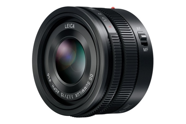 Panasonic H-X015E-K Leica DG Summilux Obiettivo 15 mm F1.7 ASPH, Nero - Attacco Micro Quattro Terzi, Nano Surface Coating, Copriobiettivo, Paraluce e Tappo Posteriore