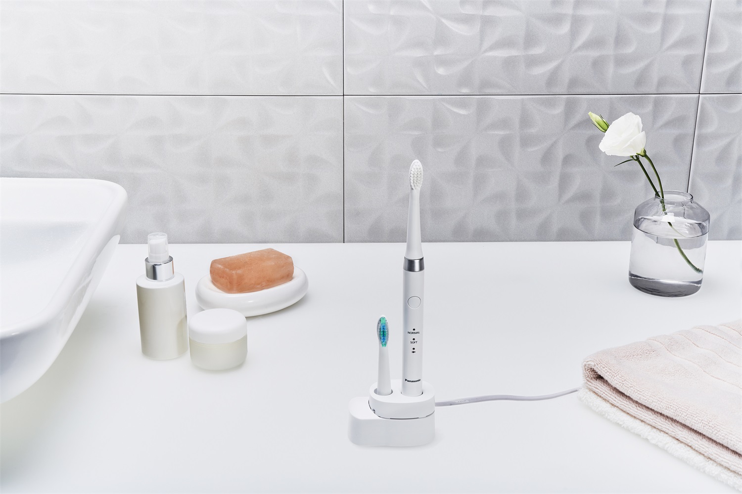 Panasonic Testine di Ricambio Multi Fit per Spazzolino Elettrico EW-DM81 - Pulizia Profonda e Delicata - 2 Pezzi - Bianco