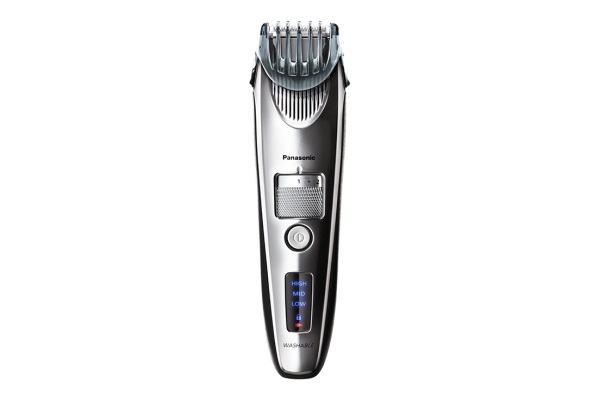 Panasonic ER-SB60-S803 Regolabarba da Uomo - Tagliacapelli Cordless Portatile Impermeabile con 20 Impostazioni di Lunghezza, 2 Accessori, Funzionamento Senza Filo e Con Filo, Supporto di Ricarica, Argento