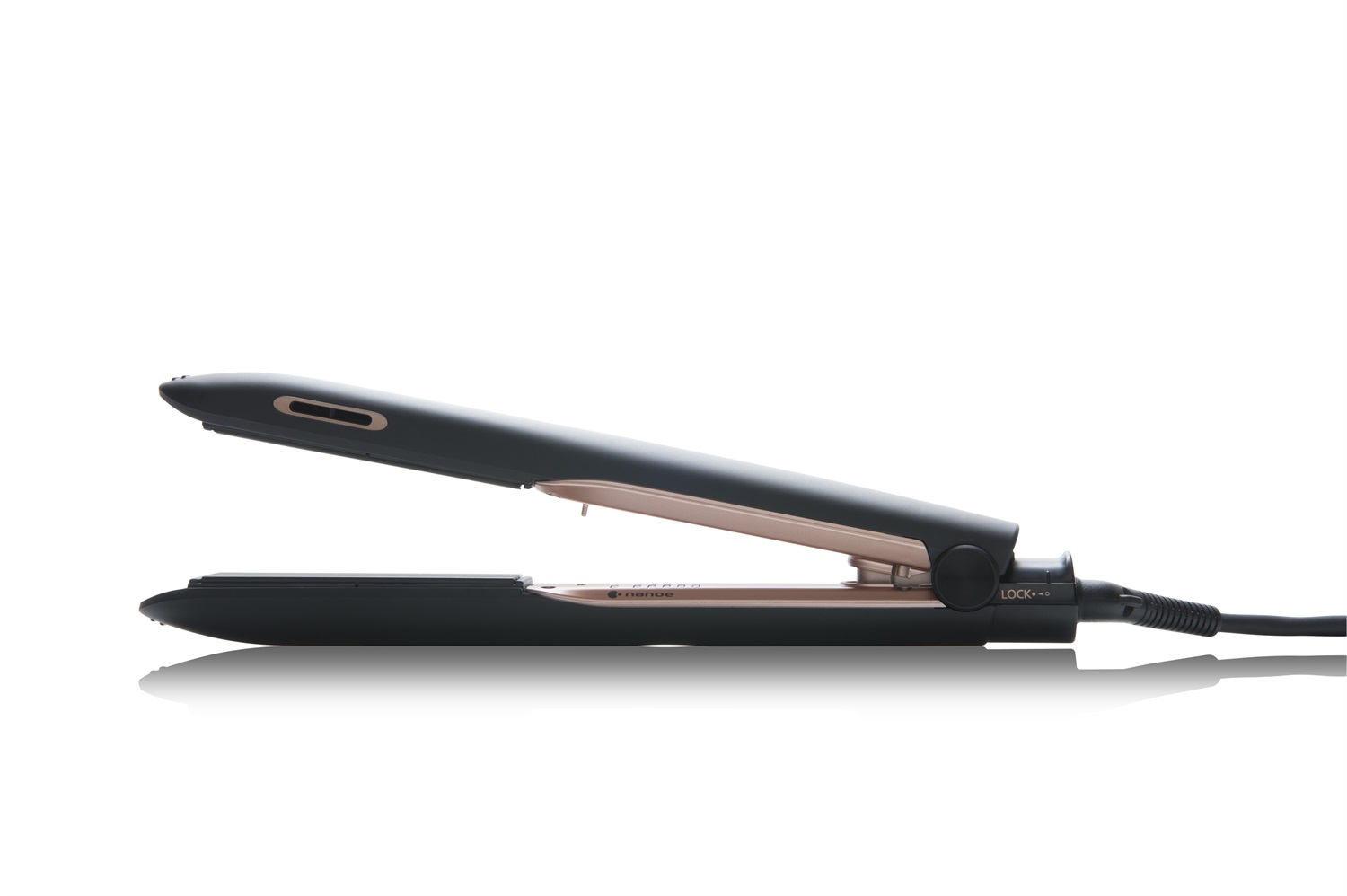 Panasonic Piastra Professionale per Capelli EH-PHS9 con Tecnologia Nanoe, 5 Livelli di Temperatura, Rivestimento in Ceramica, Autospegnimento, Nero/Oro Rosa