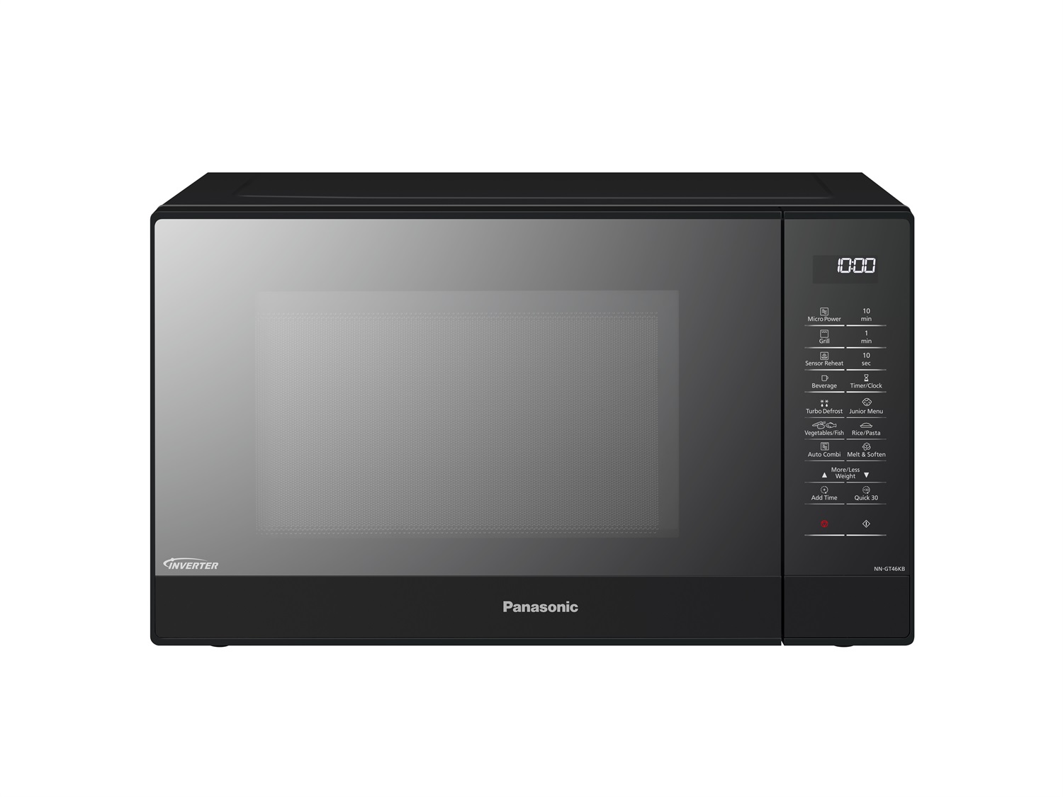 Panasonic NN-GT46KBSUG Forno a Microonde e Grill, 31 Litri, 1000 W, Grill 1100 W, 24 Programmi Automatici, Acciaio Inox, Display LCD