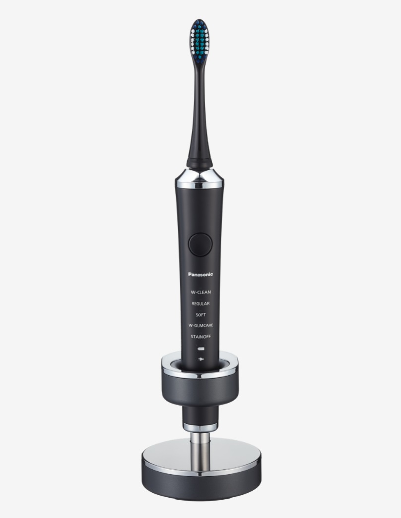 Panasonic DP52 Spazzolino Elettrico Sonico Nero - Ricaricabile, Doppia Vibrazione, 12000 Movimenti al Minuto, Modalità Cura Gum e Sbiancante