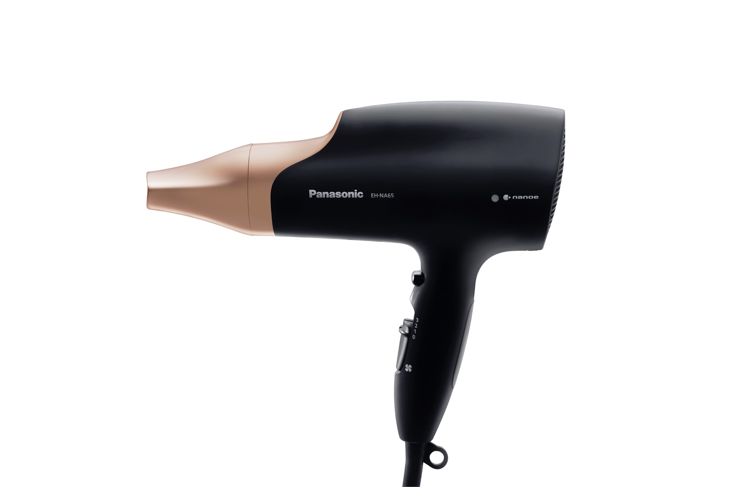 Panasonic EH-NA65CN825 Asciugacapelli Professionale 2000W con Tecnologia nanoe™, Colore Nero/Oro/Rosa, Diffusore e Concentratore Inclusi