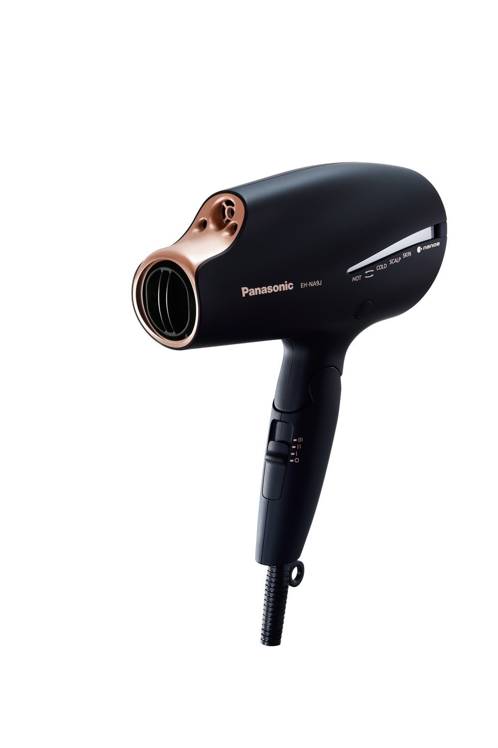 Panasonic EH-NA9J-K825 Asciugacapelli 1800W con tecnologia Double Mineral e nanoe, Nero e Rose Gold