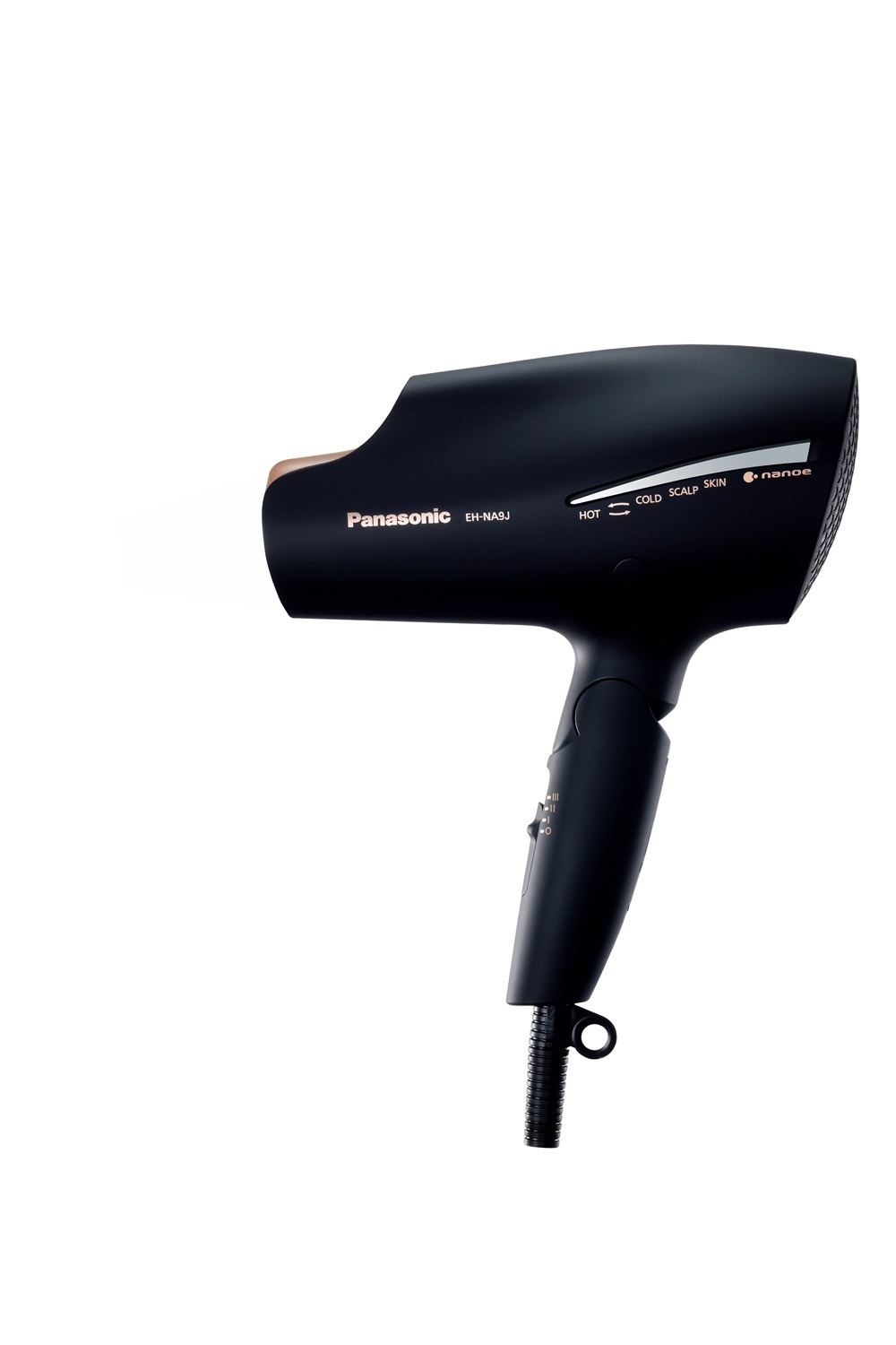 Panasonic EH-NA9J-K825 Asciugacapelli 1800W con tecnologia Double Mineral e nanoe, Nero e Rose Gold