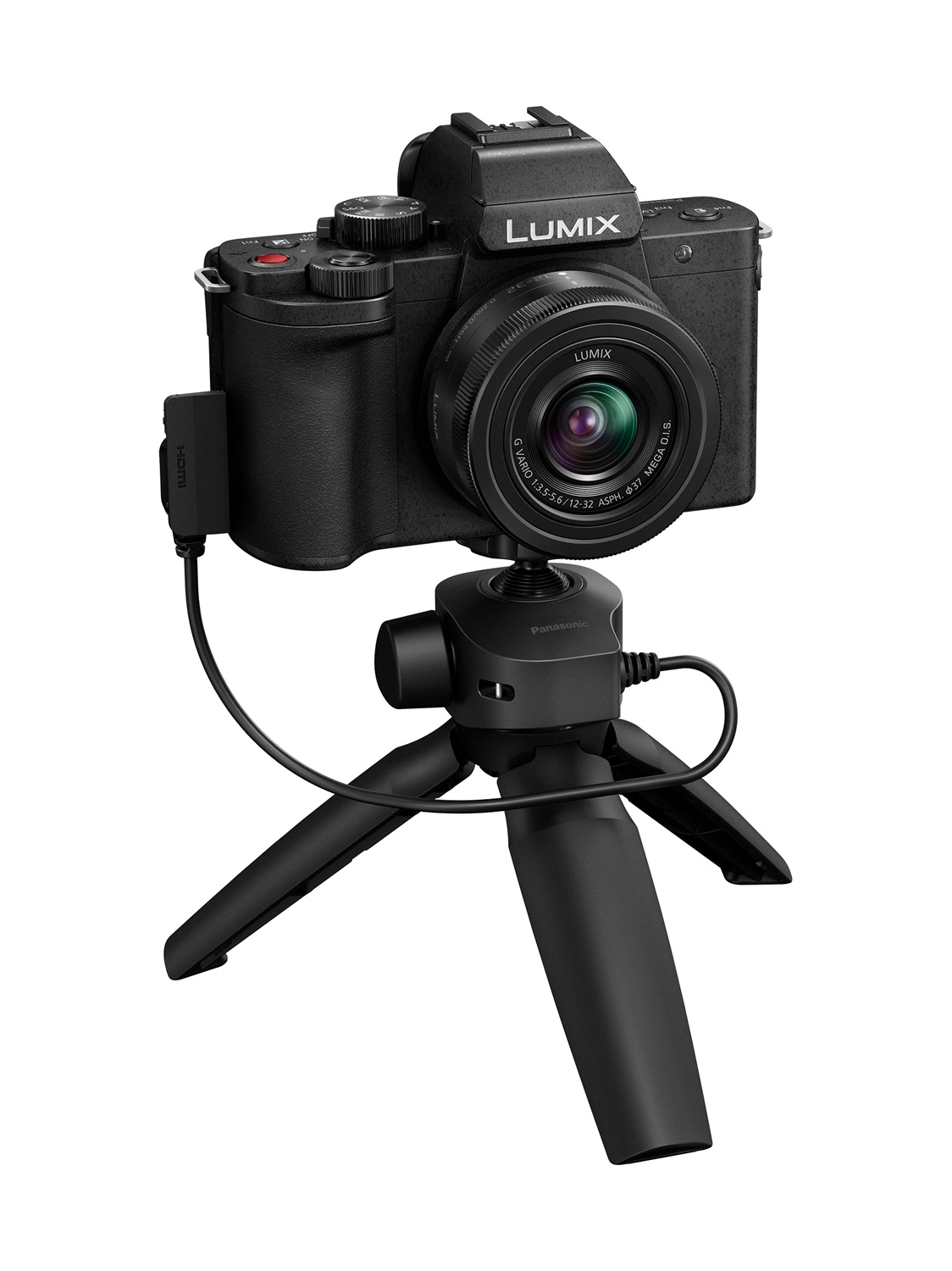 Panasonic Lumix G100 Fotocamera Digitale Mirrorless 20,3 MP Live MOS 4K Ultra HD con Obiettivo 12-32mm e Impugnatura Vlogging SHGR1 - Nero