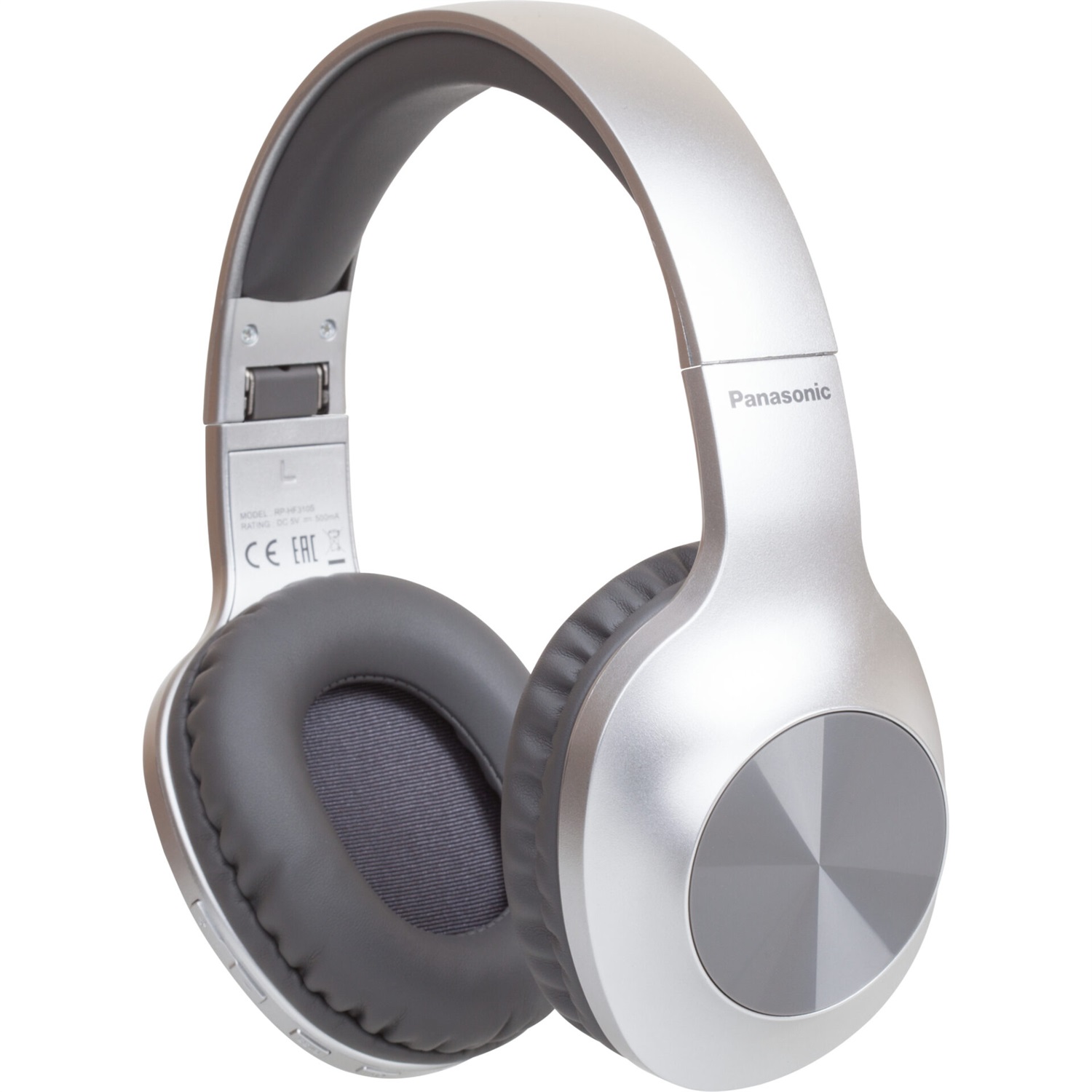 Panasonic RB-HX220BDES Cuffie Wireless Bluetooth Over Ear con Bassi Potenti, Ergonomiche e Pieghevoli, Argento