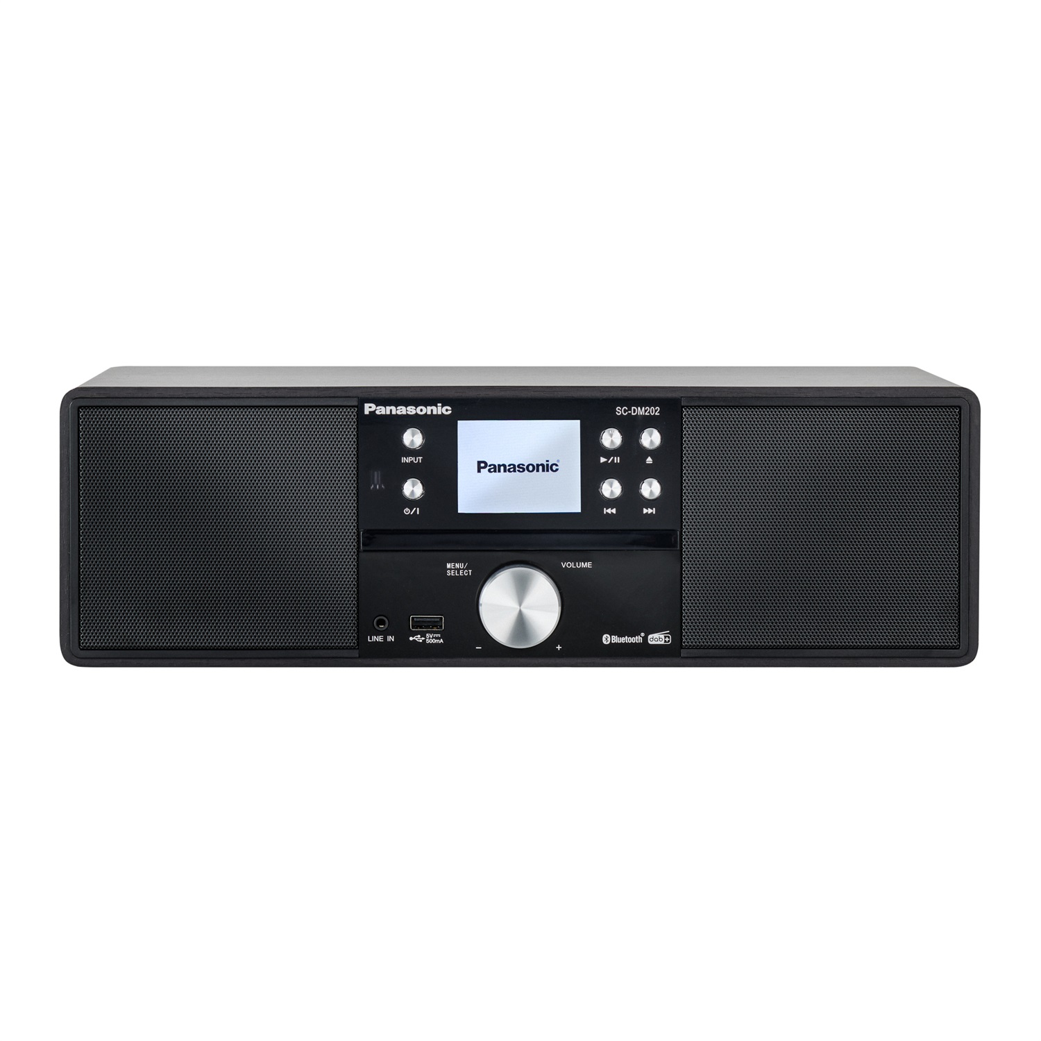 Panasonic SC-DM202EG-K Sistema Stereo Micro Hi-Fi con CD, Radio DAB /FM, USB e Bluetooth, Potenza 24 W, Telecomando, Display LCD TFT 2,4
