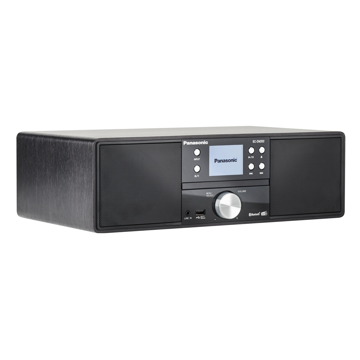 Panasonic SC-DM202EG-K Sistema Stereo Micro Hi-Fi con CD, Radio DAB /FM, USB e Bluetooth, Potenza 24 W, Telecomando, Display LCD TFT 2,4