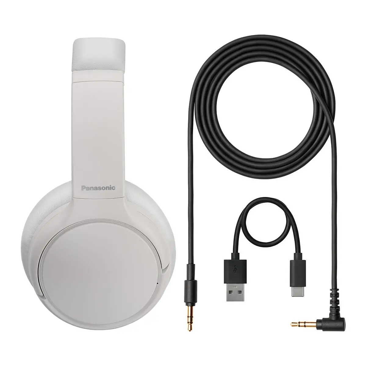 Panasonic M600B - Cuffie Wireless Over-Ear con Hybrid ANC, Bluetooth 5.3, Microfono Integrato, Fino a 50 Ore di Riproduzione, USB-C, Bianco