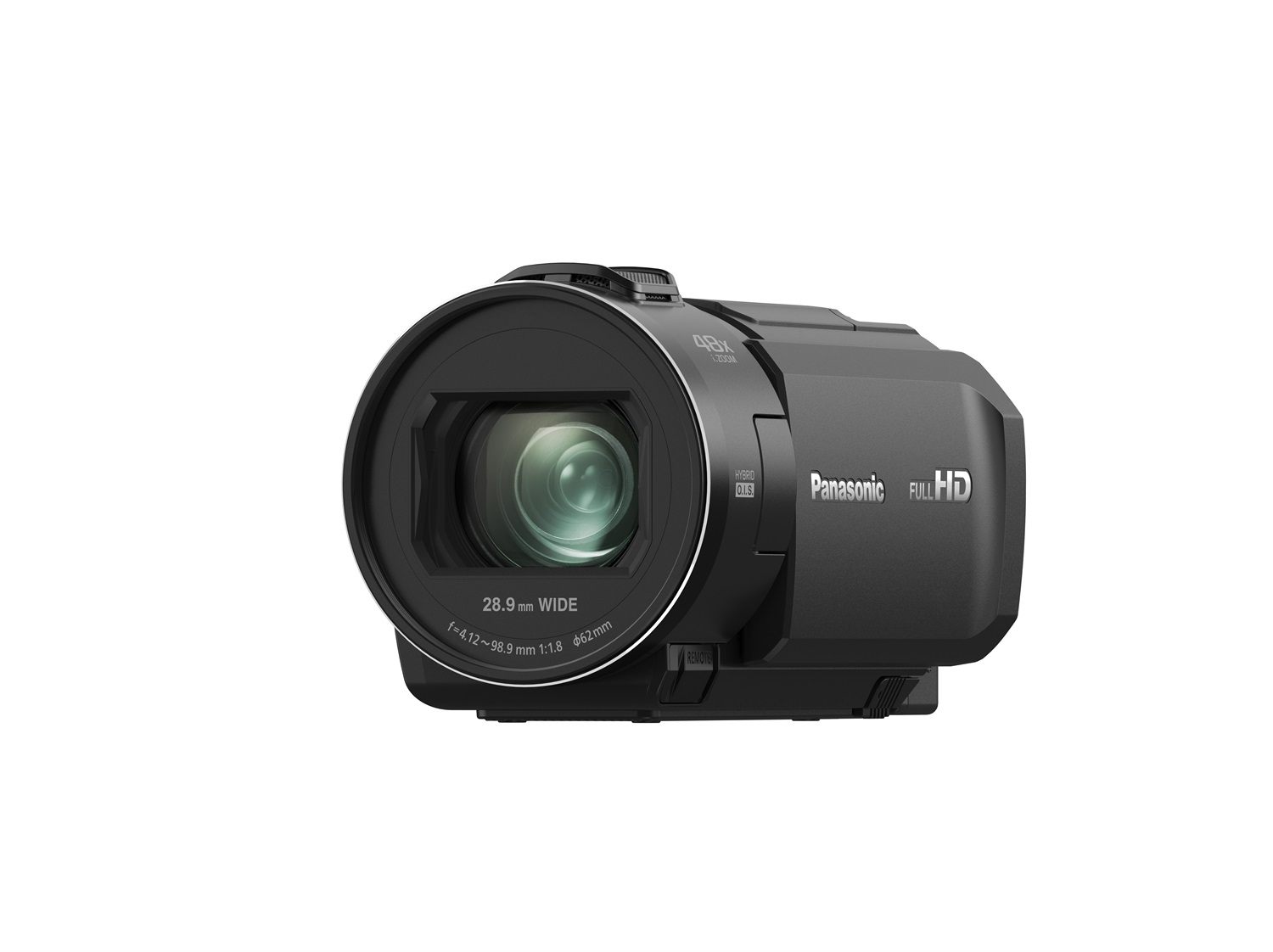Panasonic HC-V900E-K Videocamera Compatta Full HD 8,57 MP, Zoom Ottico 24x, Grandangolo 25 mm, Stabilizzazione HYBRID O.I.S.