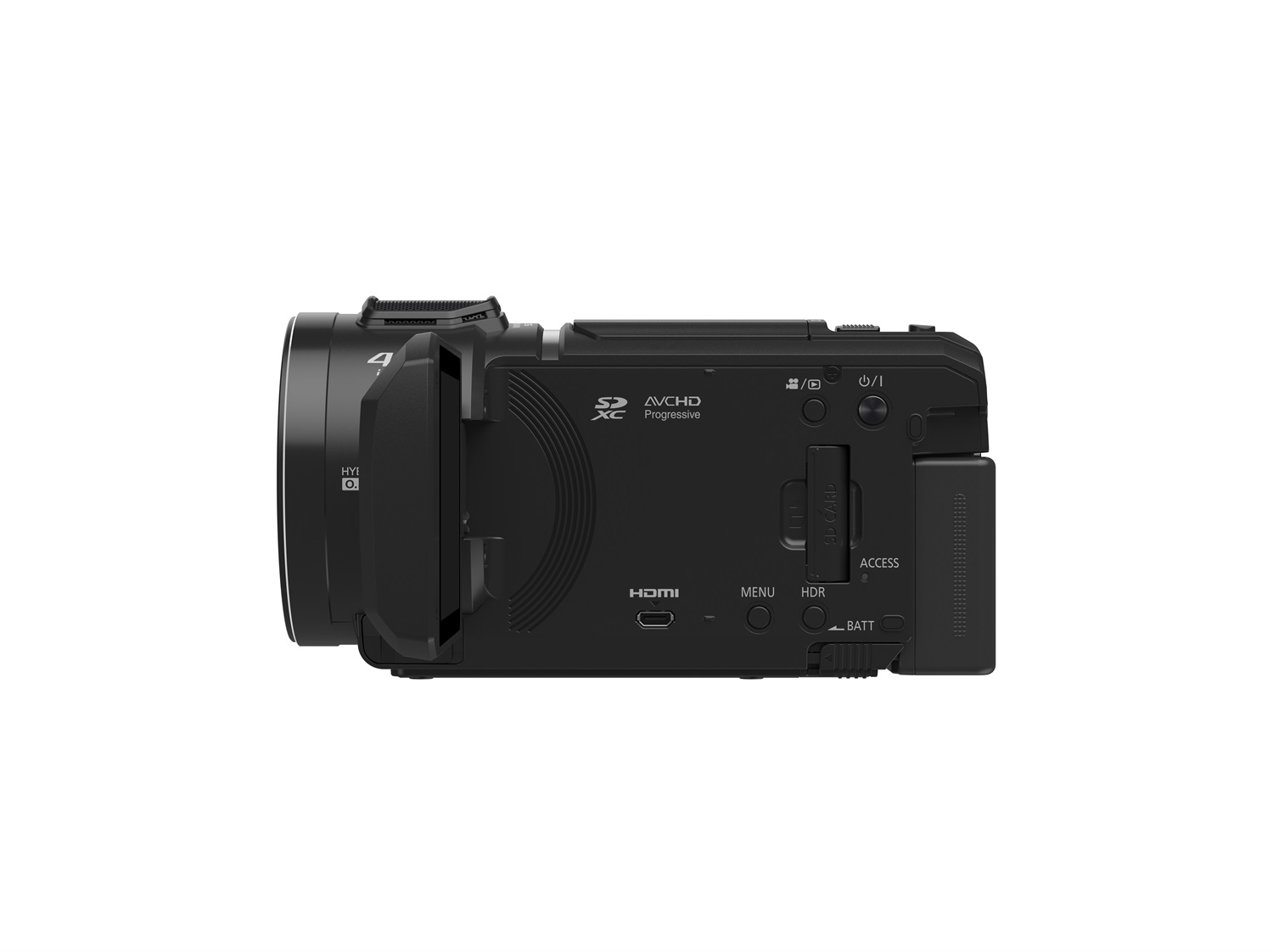 Panasonic HC-V900E-K Videocamera Compatta Full HD 8,57 MP, Zoom Ottico 24x, Grandangolo 25 mm, Stabilizzazione HYBRID O.I.S.