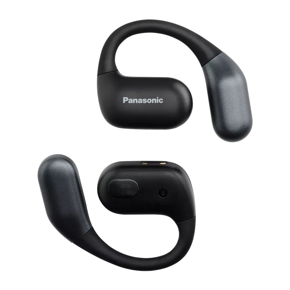 Panasonic RB-F10DE-K Auricolari Wireless Open-Ear Bluetooth 5.4 con Microfono ENC, 25H di Autonomia, IPX4, Controlli Touch, Nero
