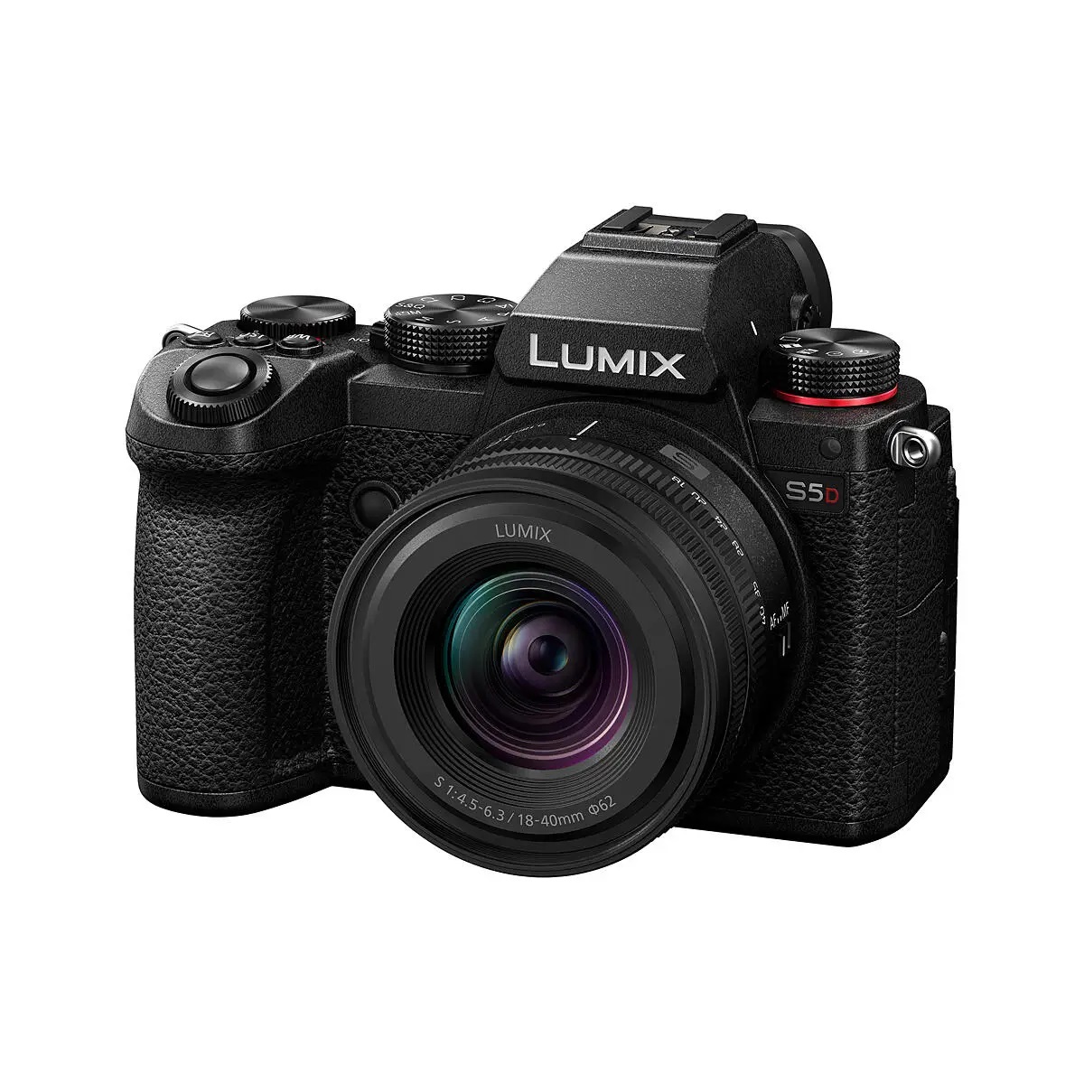 Panasonic Lumix S5D Corpo Macchina Mirrorless Full Frame 24,2MP con Obiettivo S-R1840E 18-40mm F/4.5-6.3, Registrazione 4K 60P, Live View Finder, Monitor ad Angolo Libero, Wi-Fi e Bluetooth, Nero