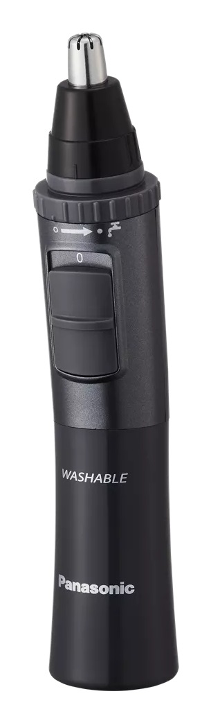 Panasonic ER-GN33-H301 Rasoio di Precisione Multifunzionale per Naso, Orecchie, Sopracciglia e Baffi - Nero, Acciaio Inox, Batteria Stilo AA