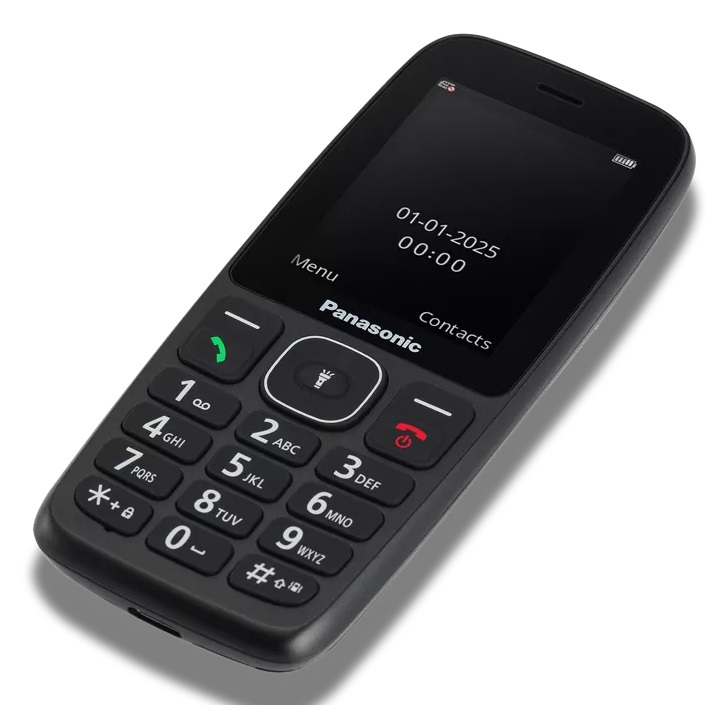 Panasonic KX-TF400EXB - Telefono Cellulare 4G con Display 2,4'', Bluetooth, Torcia LED e Resistenza all'Acqua