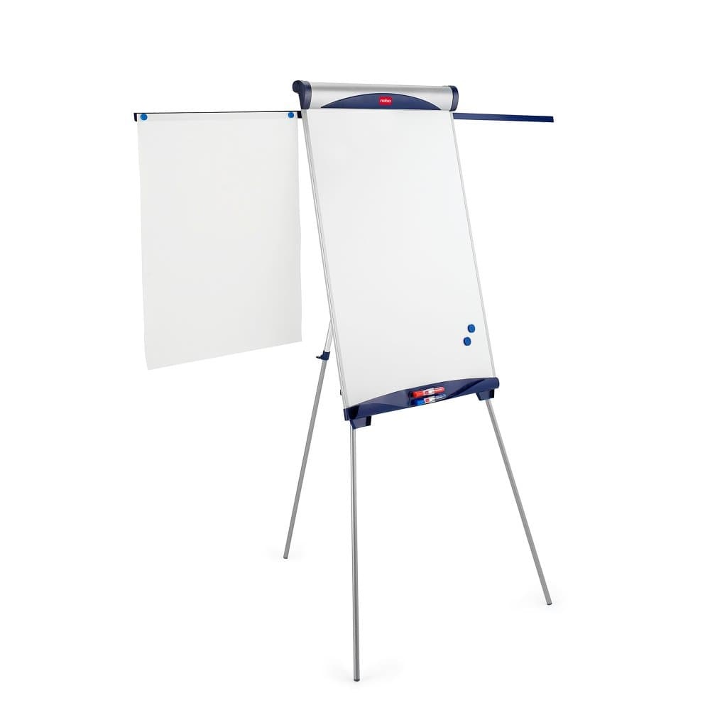 Nobo Classic Portablocco a Cavalletto Magnetico in Acciaio 68x185 cm con Bracci Estensibili e Barra Fermafogli