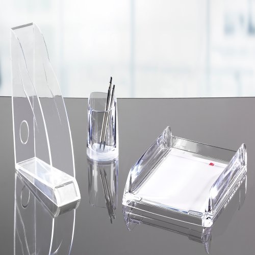 Rexel Portariviste Nimbus - Design Elegante in Cristallo Trasparente - Dimensioni 24,8 x 25,2 cm