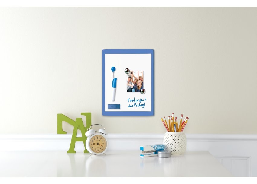 Nobo Mini Lavagna Magnetica Cancellabile a Secco 216x280mm con Cornice Colorata e Accessori Inclusi