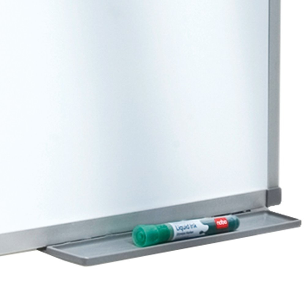 Nobo Lavagna Bianca Magnetica in Acciaio Laccato 1800x1200 mm con Cornice in Alluminio e Vaschetta Porta Accessori