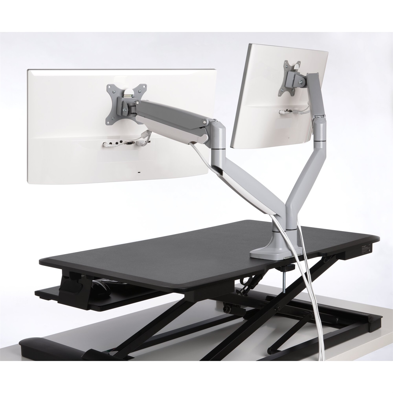 Kensington Braccio per Monitor Doppio K55471EU - Altezza Regolabile One-Touch SmartFit®, Compatibile con Schermi da 13-32