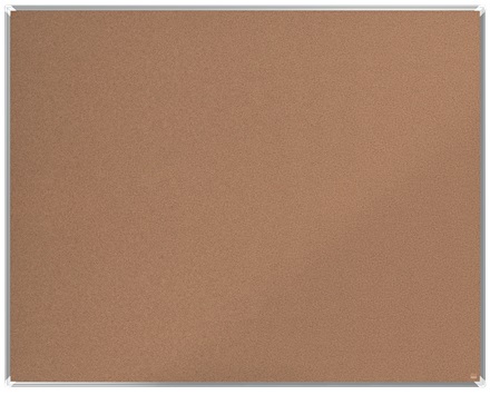 Nobo Lavagna Premium Plus in Sughero 120x150 cm con Cornice in Alluminio Anodizzato e Sistema di Fissaggio Nascosto