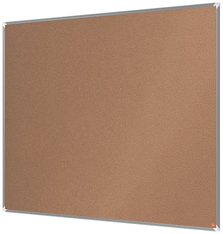 Nobo Lavagna Premium Plus in Sughero 120x150 cm con Cornice in Alluminio Anodizzato e Sistema di Fissaggio Nascosto