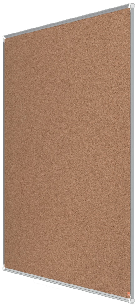 Nobo Lavagna Premium Plus in Sughero 120x150 cm con Cornice in Alluminio Anodizzato e Sistema di Fissaggio Nascosto