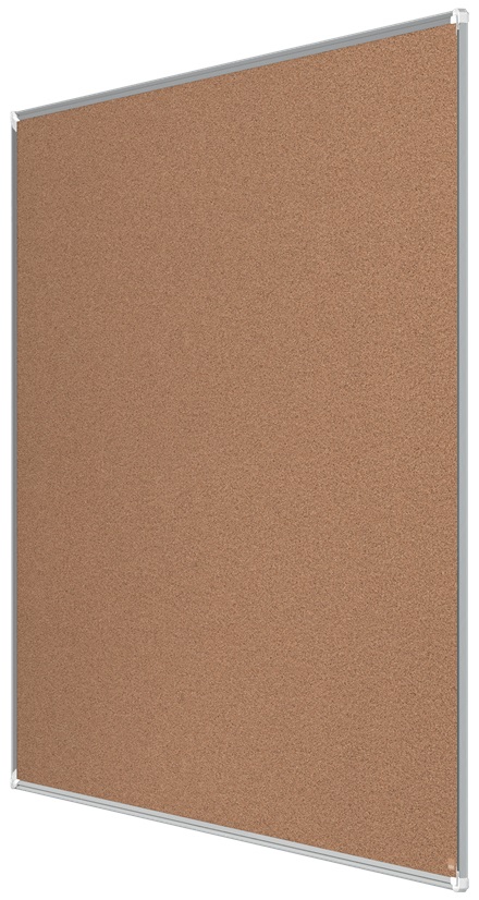 Nobo Lavagna Premium Plus in Sughero 120x180 cm con Cornice in Alluminio Anodizzato e Sistema di Fissaggio Nascosto